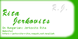 rita jerkovits business card